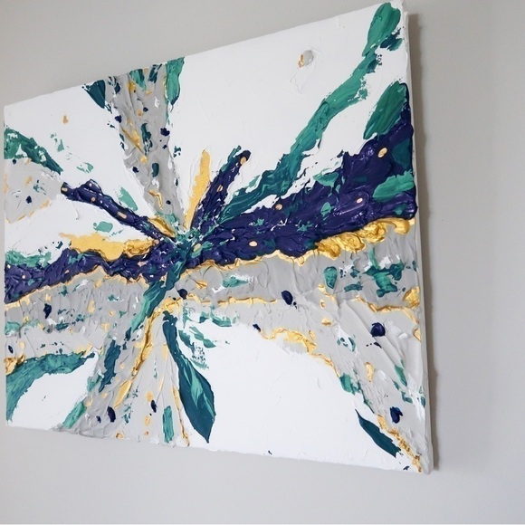 Painting Original Small Acrylic Colorful Modern Abstract Art on Canvas - Picture 8 of 10